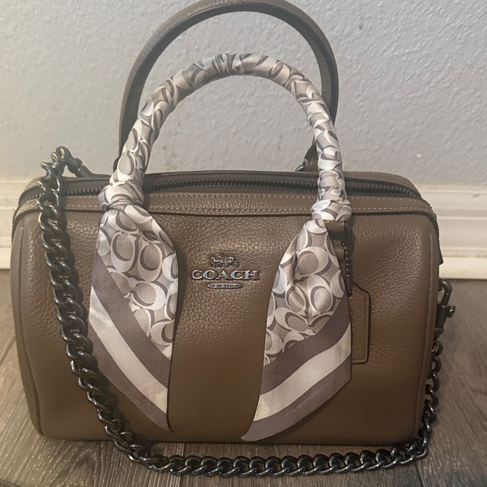 Coach Rowan Satchel Bag - Dark Stone